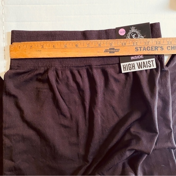 🔵 NWT Cotton Candy Brown High Waist Leggings With Fleece Lining 1X/2X - Picture 8 of 8